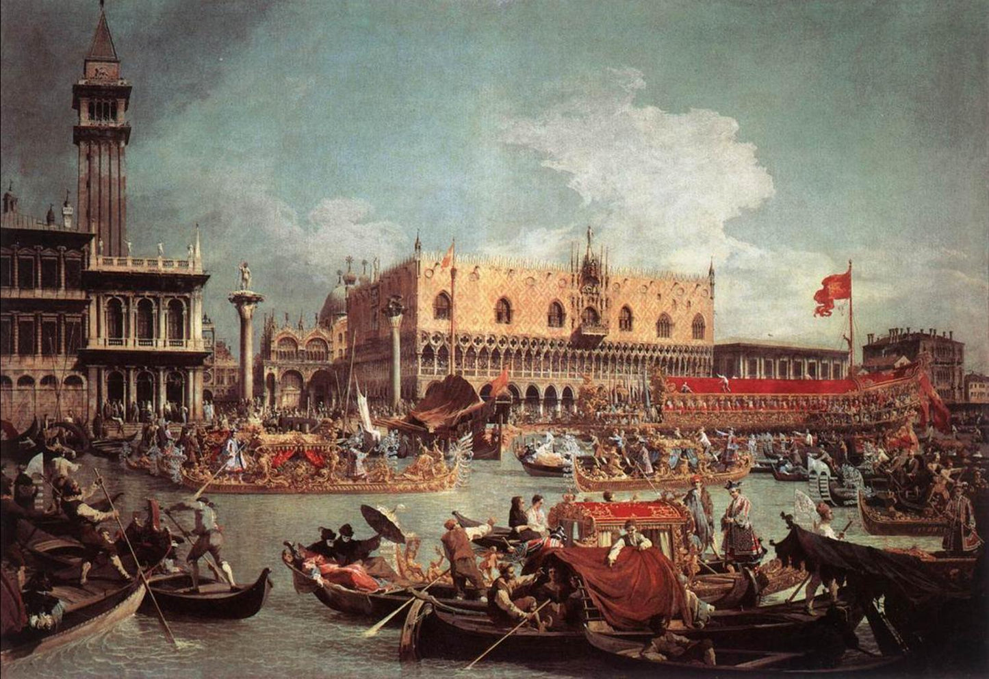 The Bucintoro Returning to Molo on Ascension Day, Canaletto