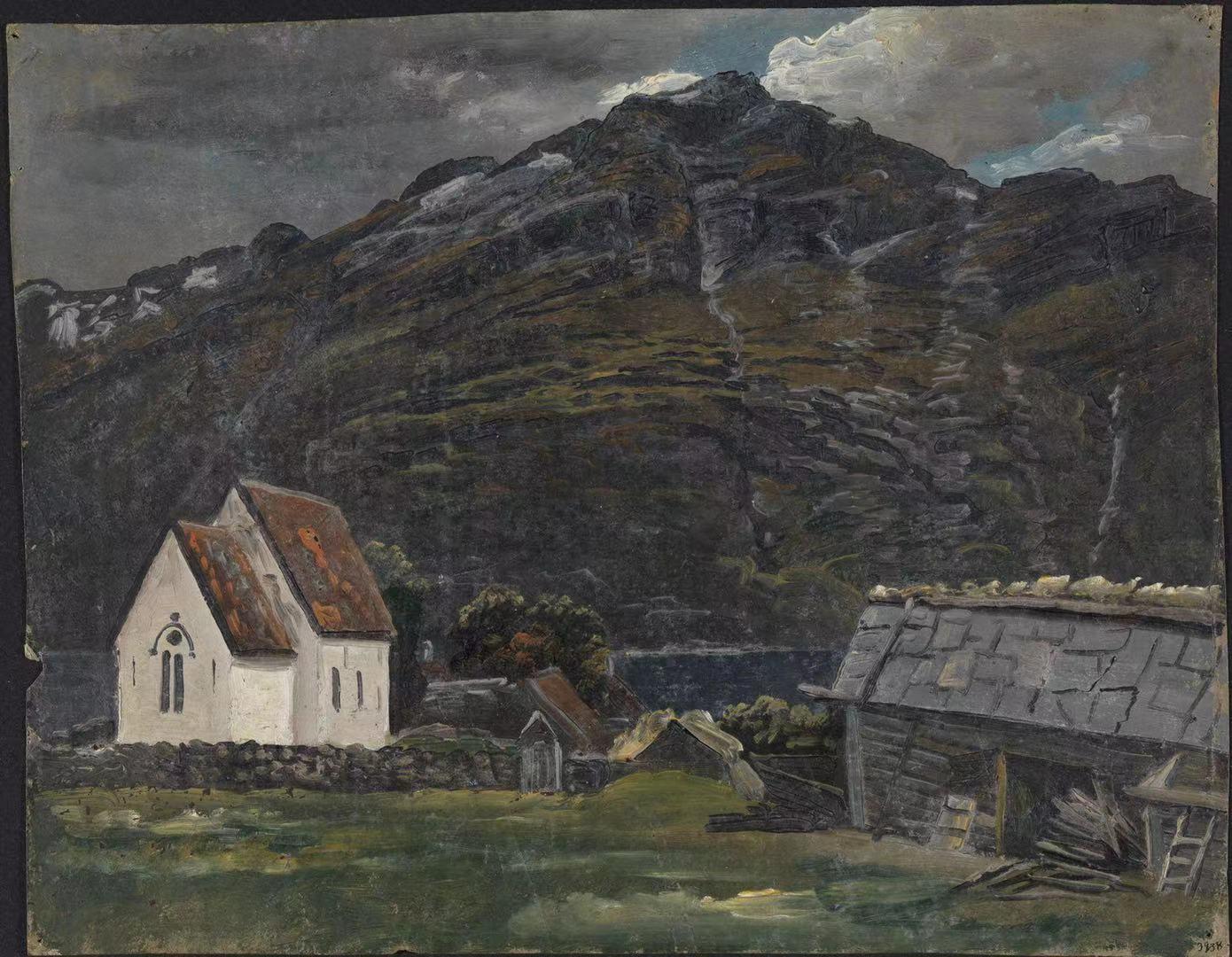The Church at Ullensvang in Hardanger ,Knud Baade,1808-1879