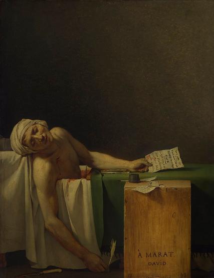 The Death of Marat， Jacques-Louis David