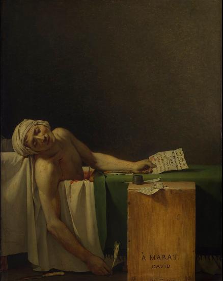 The Death of Marat， Jacques-Louis David