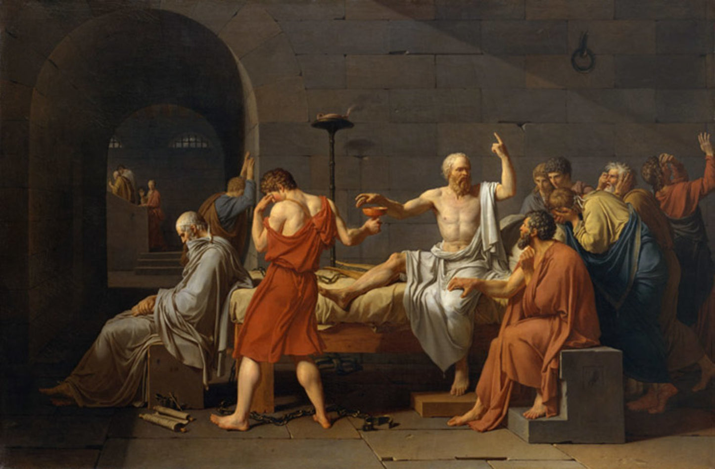The Death of Socrates,Jacques-Louis David,60x40cm