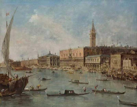 The Doge-s Palace and the Molo from the,Francesco Guardi,50x40cm