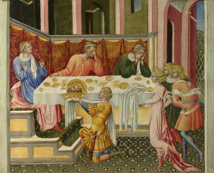 The Feast of Herod,Giovanni di Paolo,31x37cm