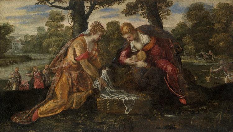 The Finding of Moses,Jacopo Tintoretto,60x34cm