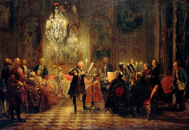 The Flute Concert of Frederick II at,Adolph Menzel,60x40cm