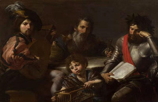 The Four Ages of Man,VALENTIN DE BOULOGNE,60x40cm