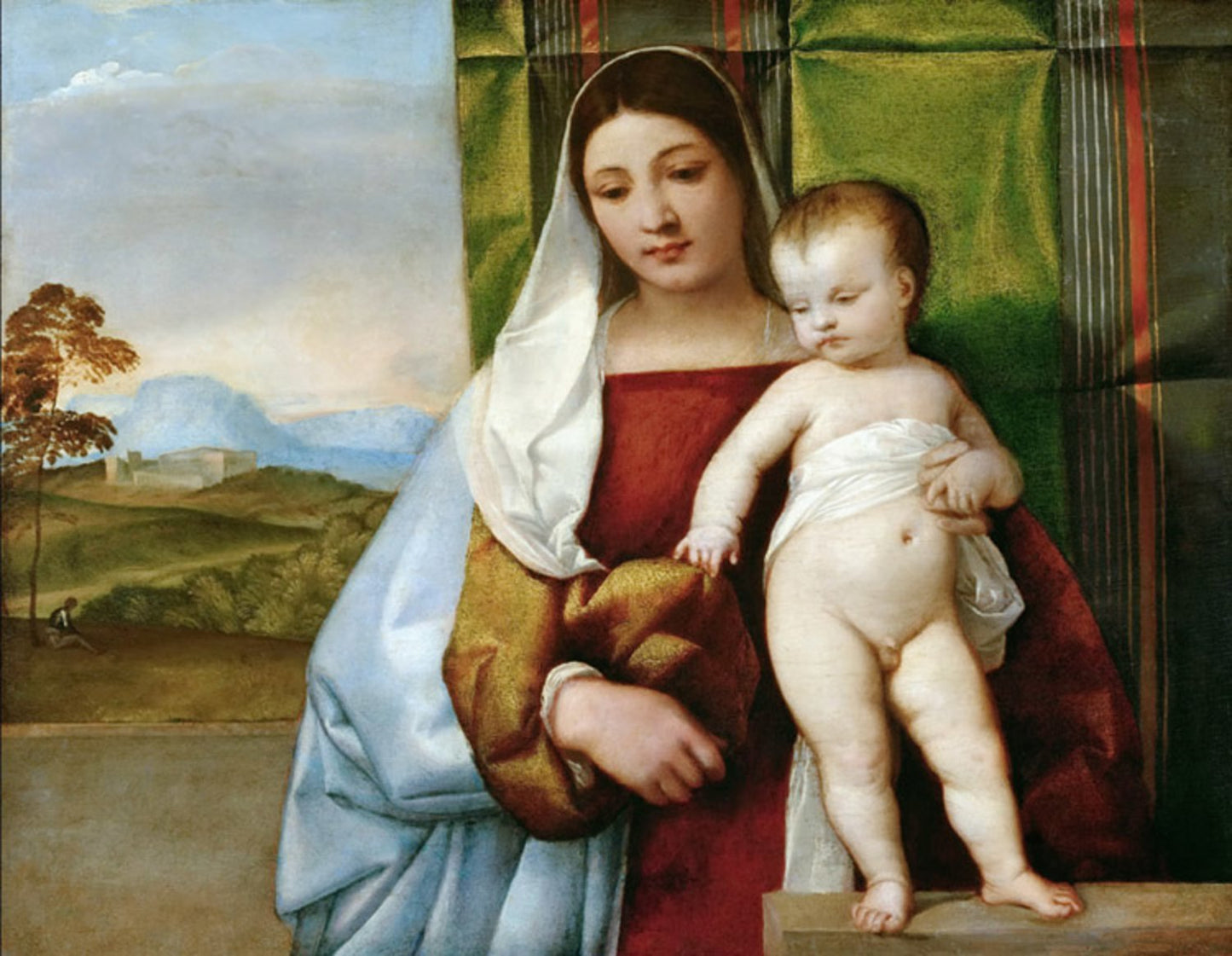 The Gypsy Madonna,Titian,50x40cm