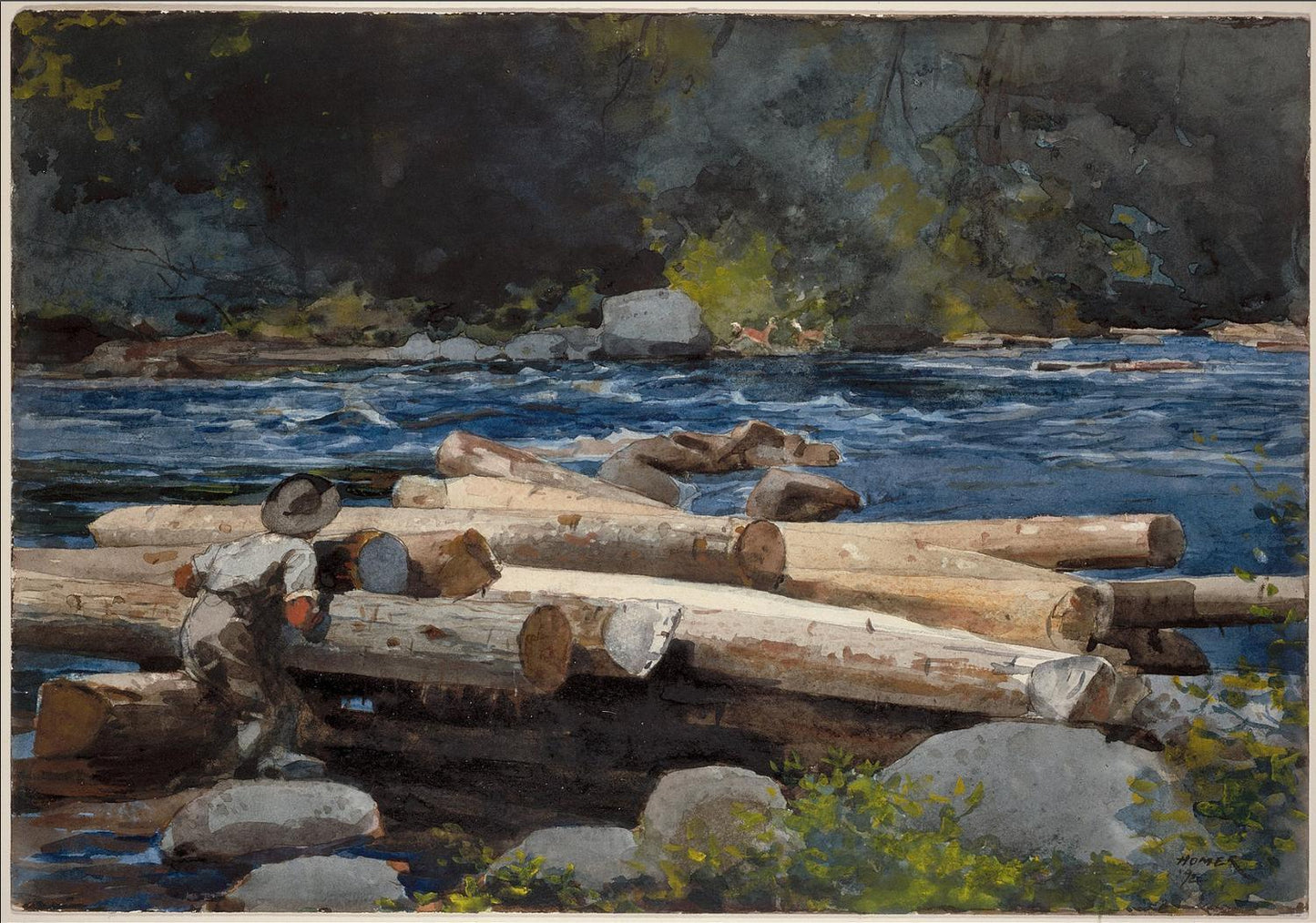 The Hudson River, 1892, Winslow Homer