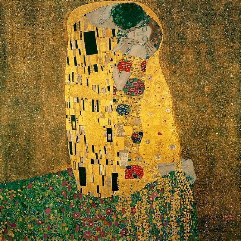 The Kiss, After Gustav Klimt, 50x60 cm