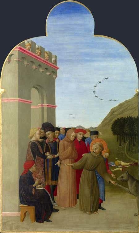 The Legend of the Wolf of Gubbio,SASSETTA,60x36cm