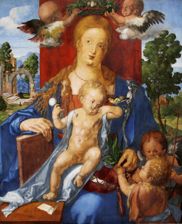 The Madonna with the Siskin,Albrecht Durer,50x40cm