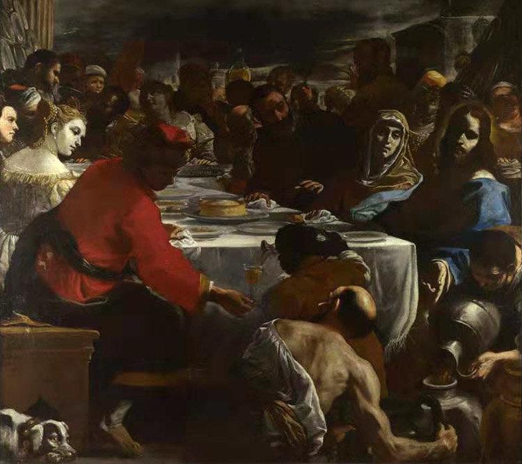 The Marriage at Cana,Mattia Preti,50x44cm