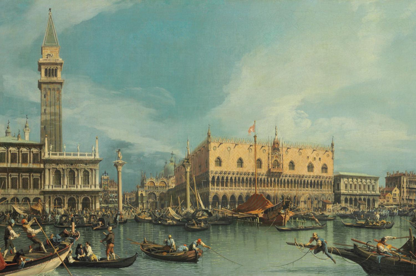 The Molo, Venice, from the Bacino di San Marco, Canaletto