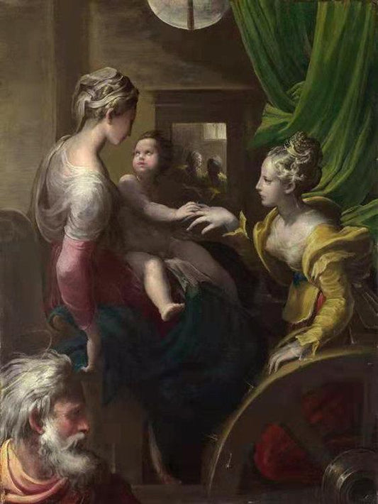 The Mystic Marriage of Saint Catherine,PARMIGIANINO,50x38cm