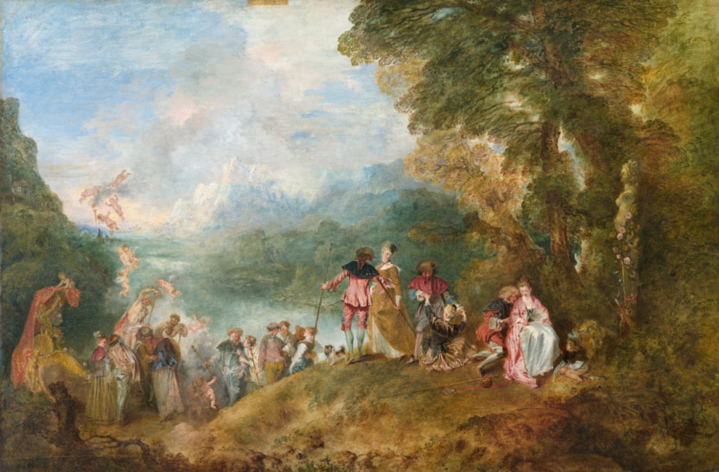The Pilgrimago to the Island of,Jean-Antoine Watteau,60x40cm