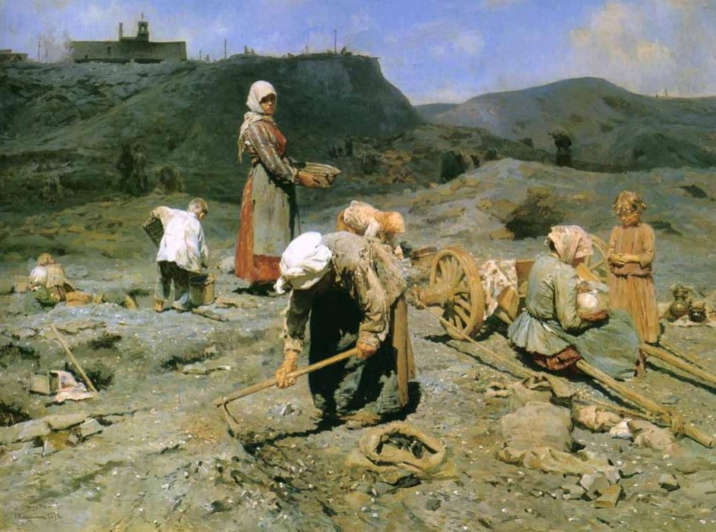 The Poor, Picking up Pieces of Coal，  Nikolay Alekseyevich Kasatkin