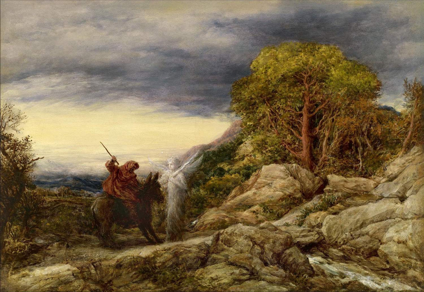 The Prophet Balaam and the Angel, John Linnell