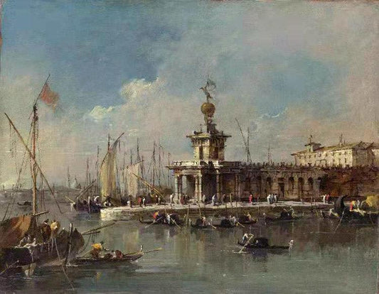 The Punta della Dogana,Francesco Guardi,50x40cm