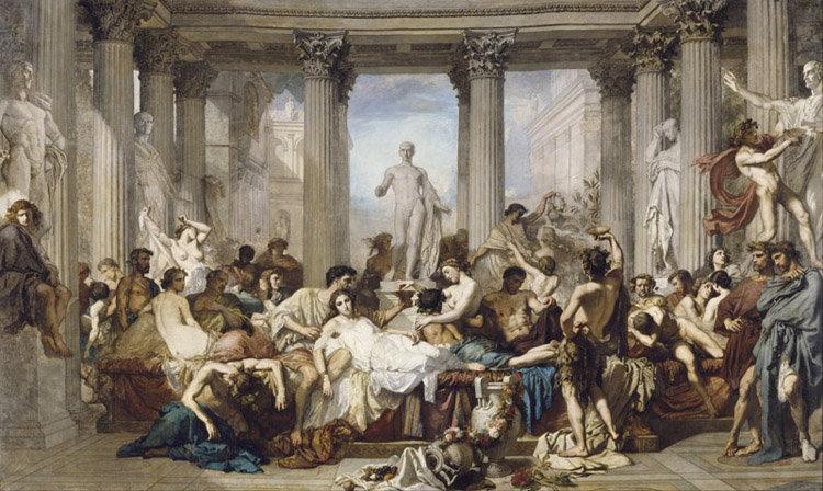 The Romans of the Decadence,Thomas Couture,60x36cm