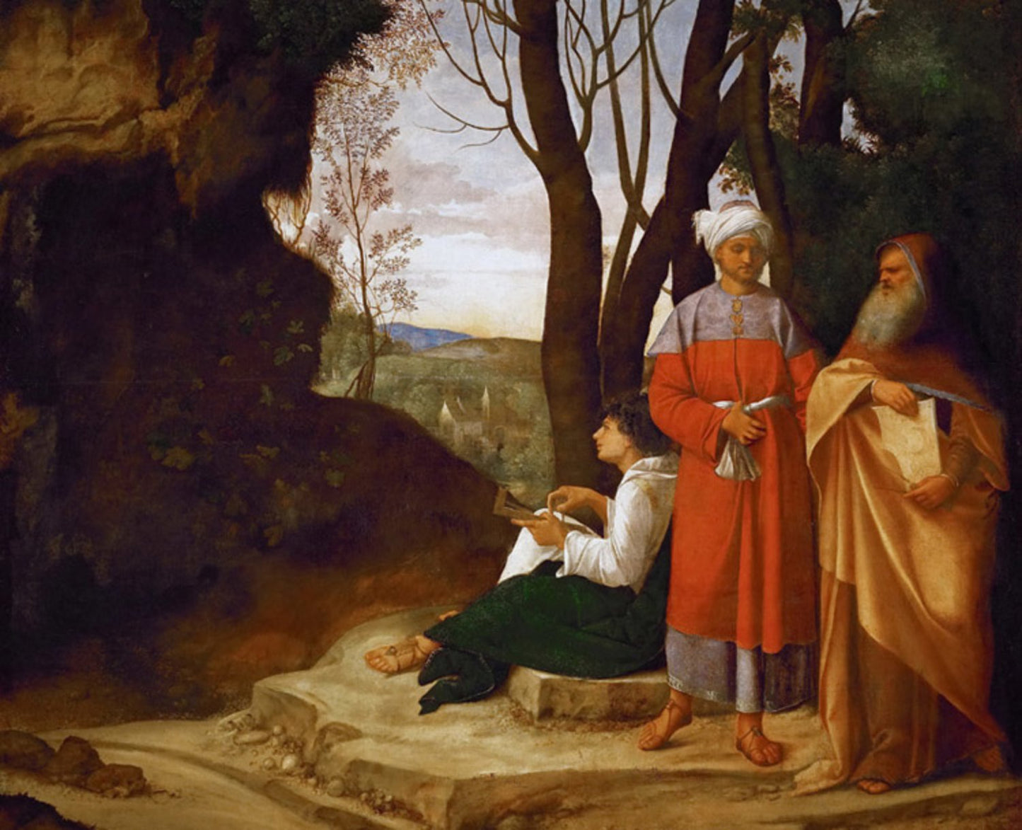 The Three Philosophers,Giorgione,50x40cm
