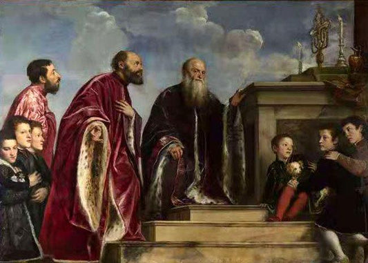 The Vendramin Family,Titian,50x36cm