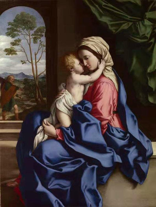 The Virgin and Child Embracing,SASSOFERRATO,50x38cm