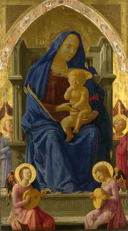 The Virgin and Child with Angels,MASACCIO,60x33cm