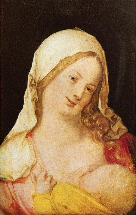 The Virgin suckling the Child,Albrecht Durer,24x18cm