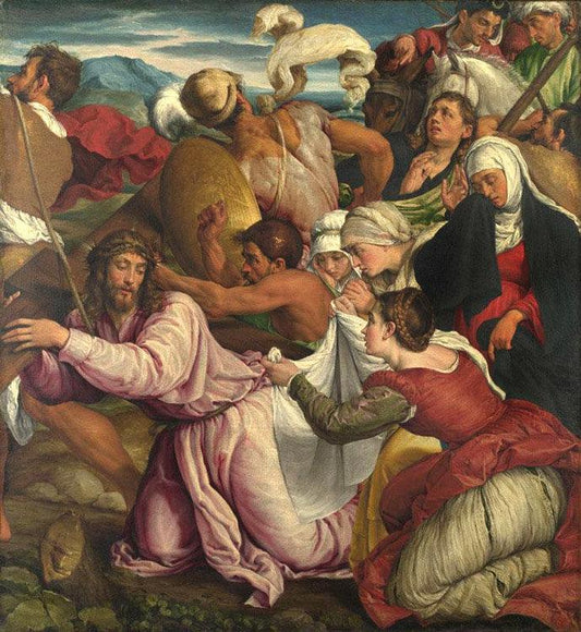 The Way to Calvary,Jacopo Bassano,50x46cm