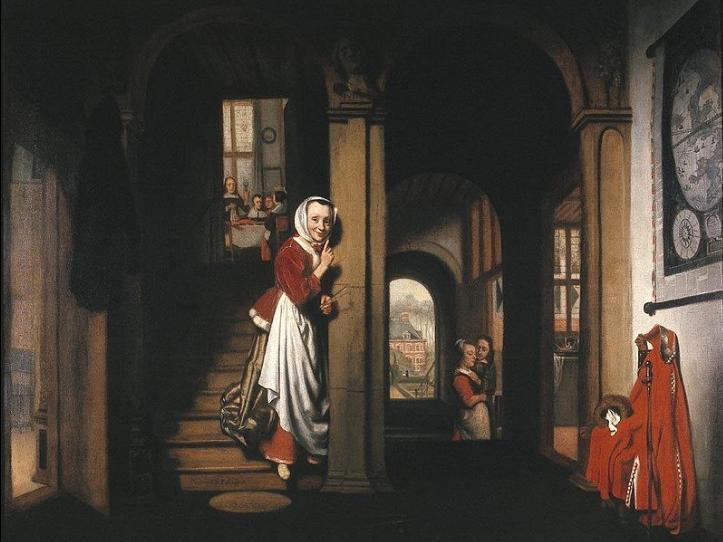 The eavesdropper， Nicolaes MaesJanuary