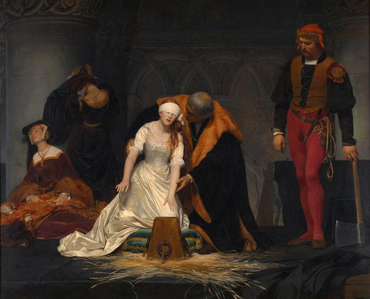 The execution of Lady Jane Grey,Paul Delaroche,50x40cm