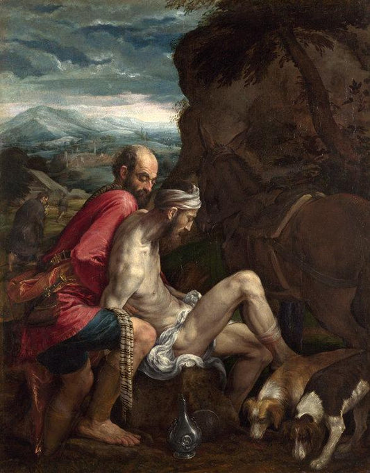 The good Samaritan,Jacopo Bassano,50x40cm