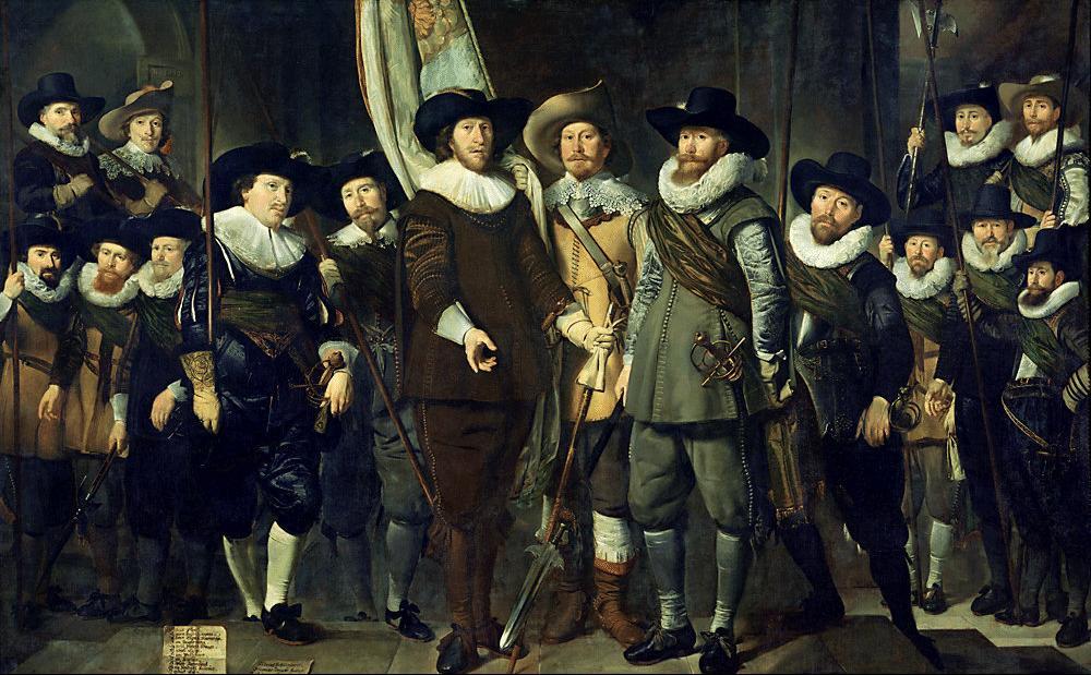 The militia company of captain Allaert Cloeck and lieutenant Lucas Jacobsz. Rotgans ，  Thomas de Keyser