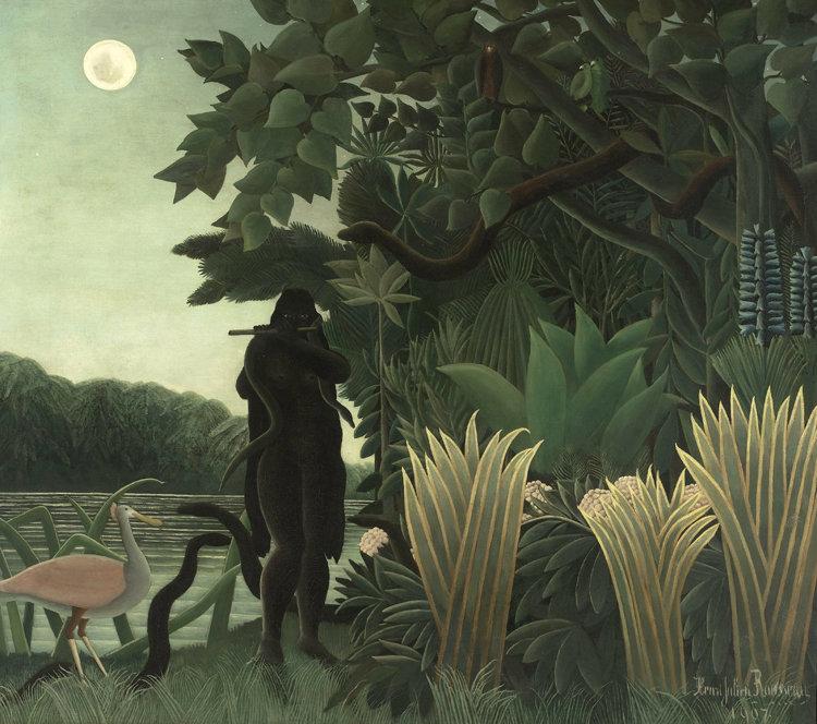 The slangenbezweerder,Henri Rousseau,50x44cm