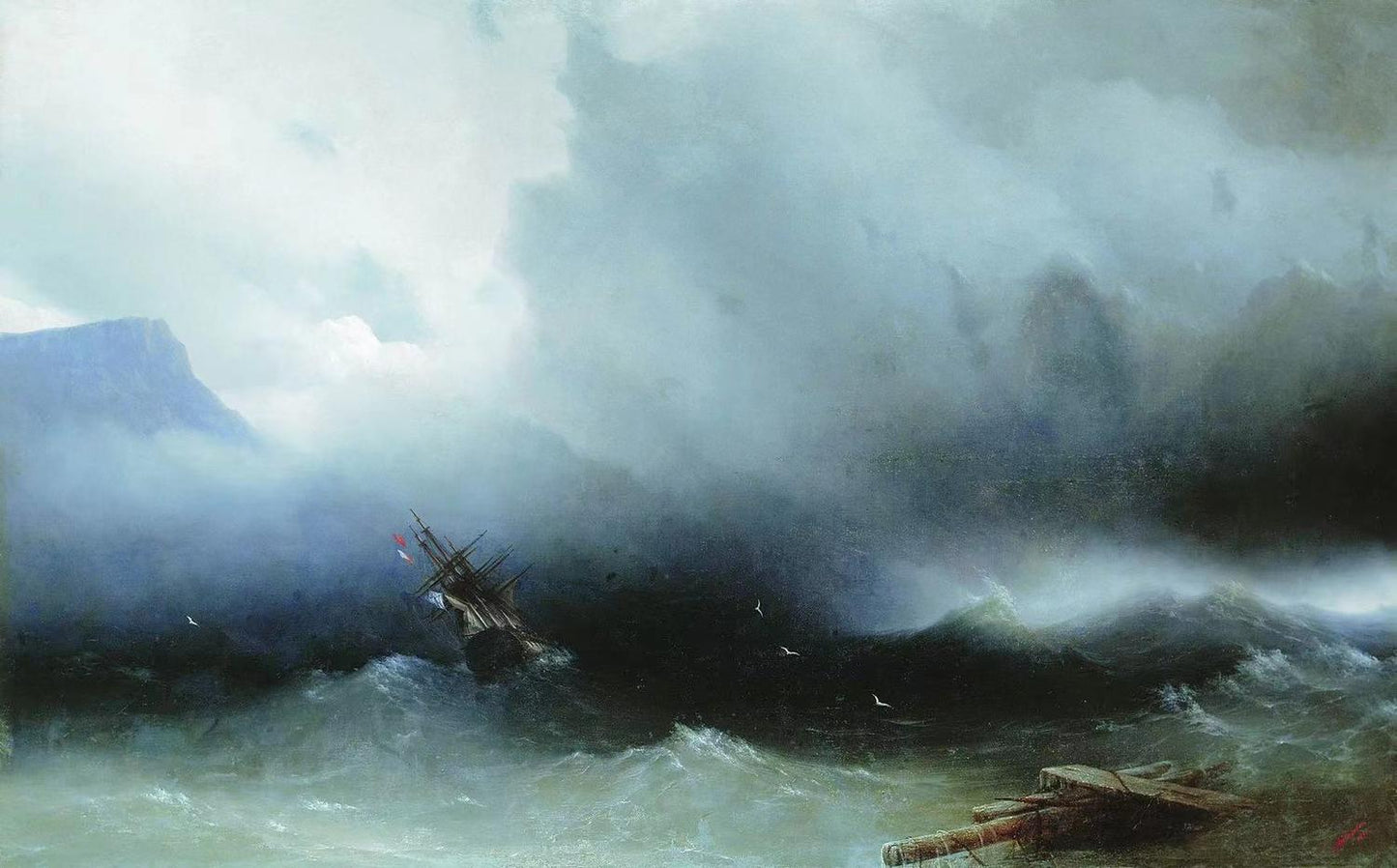 The storm at sea,Ivan Ayvazovsky,1817-1900