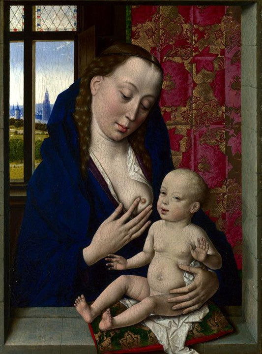 The virgin Nursing the Child,Dieric Bouts,50x37cm