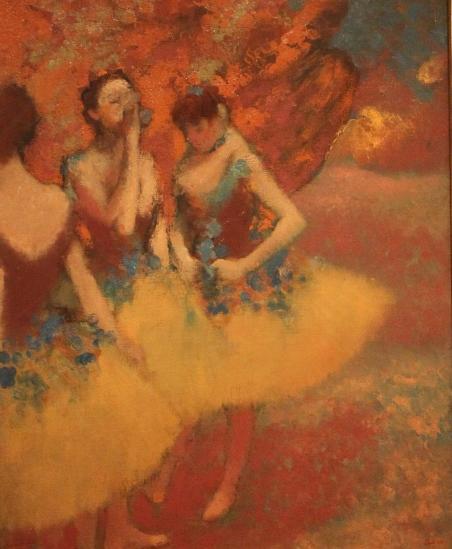 Three Dancers in Yellow Skirts,  Edgar Degas