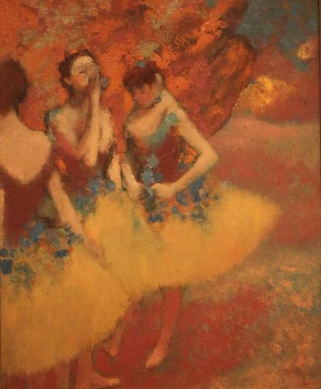 Three Dancers in Yellow Skirts,  Edgar Degas