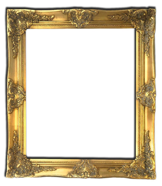 Träram i guld, innermått 50x60 cm