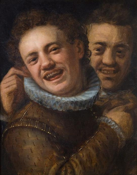Two Laughing Men, Hans von Aachen
