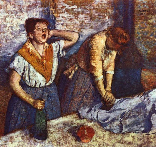 Two wasvrouwen,Edgar Degas,50x47cm