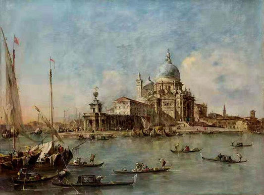 Venice The Punta della Dogana with,Francesco Guardi,50x37cm