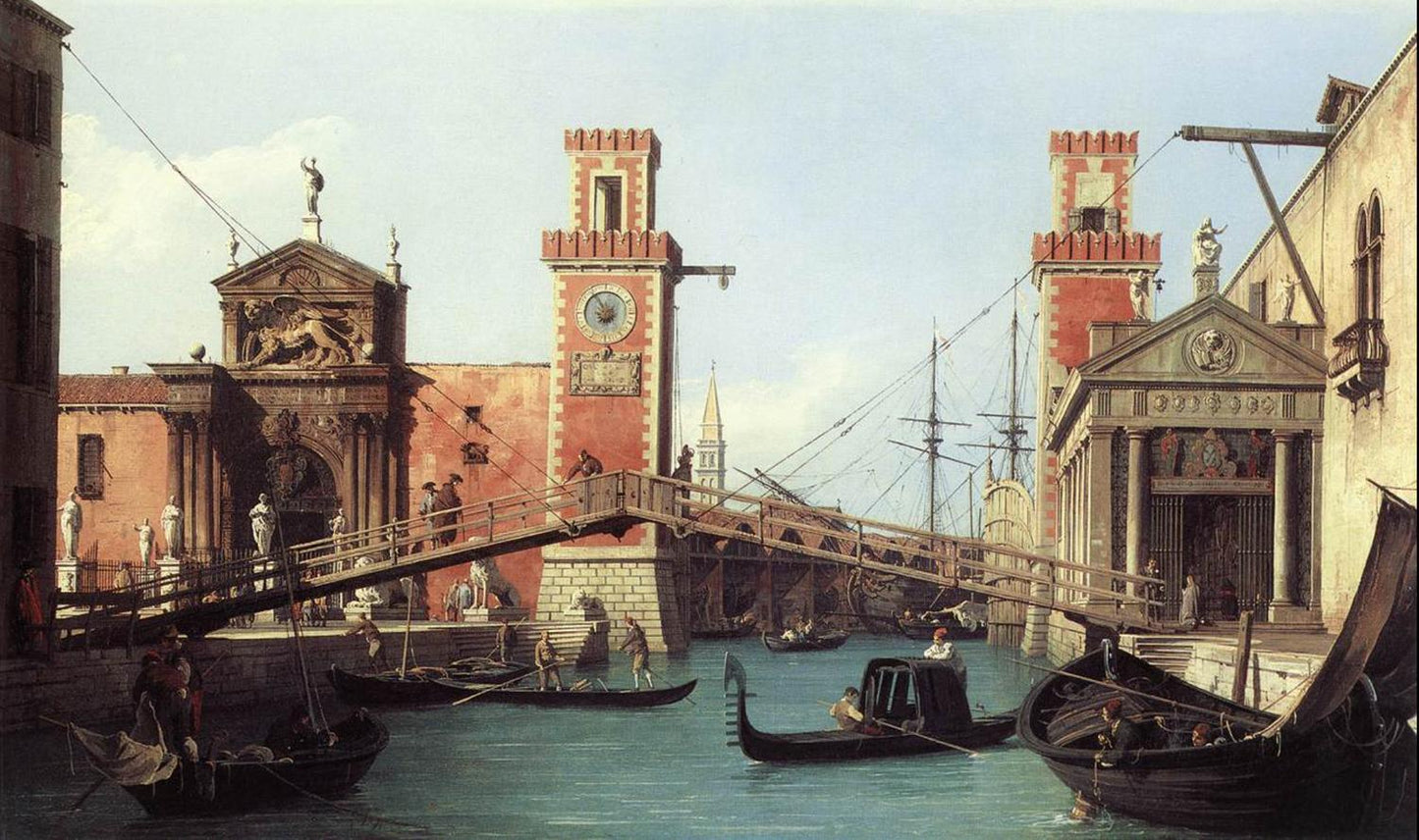 View of the entrance to the Arsenal, Canaletto