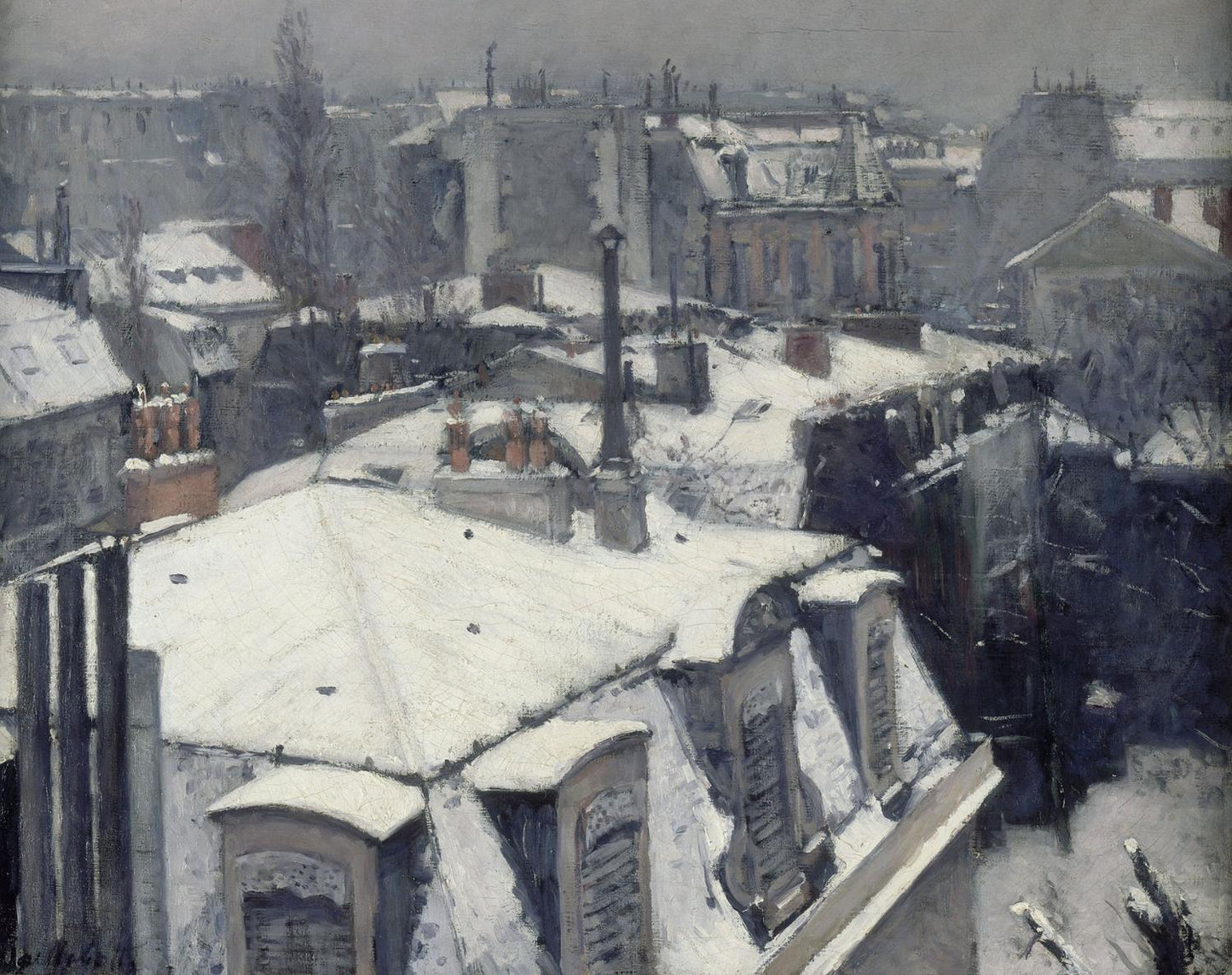 Vue de toits (Effet de neige) (1878), Gustave Caillebotte