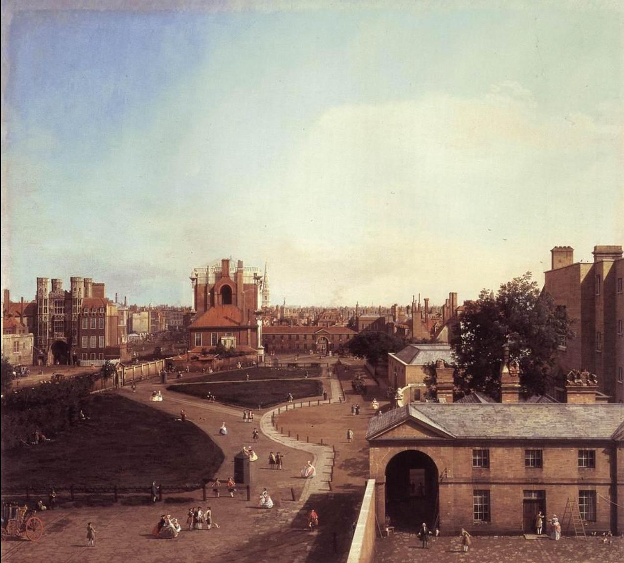 Whitehall and Privy Garden from Richmond House, Canaletto
