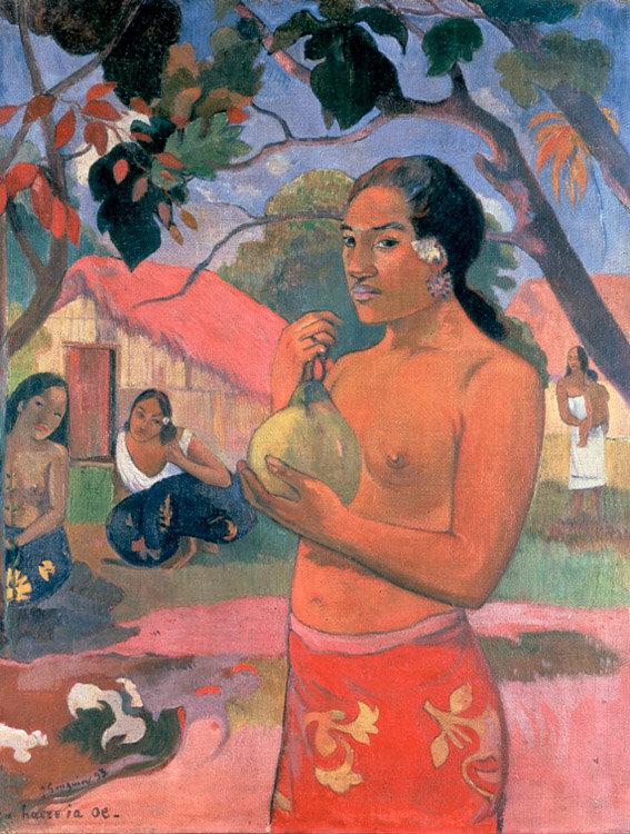 Woman Holdinga Fruit,Paul Gauguin,50x38cm