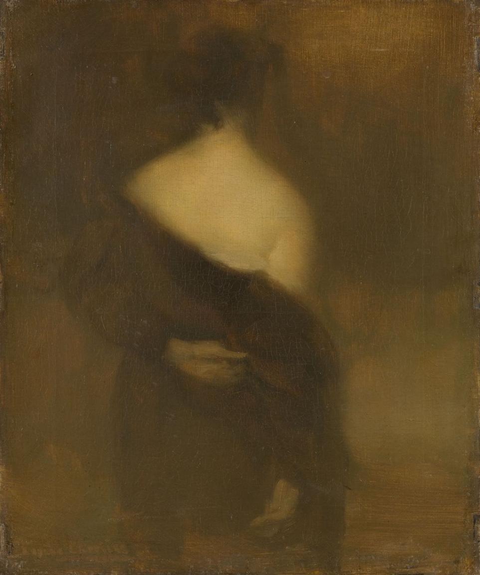 Woman from Behind Undressing (c. 1890–95), Eugène Carrière
