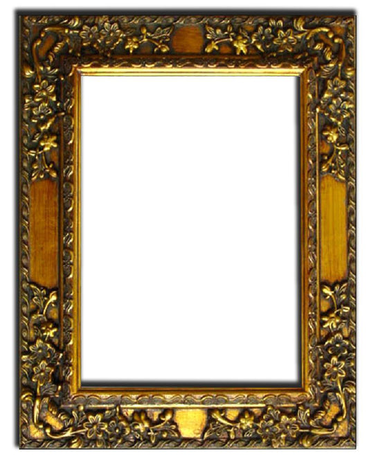 Wooden frame in golden color, 24x36 ins or 60x90 cm