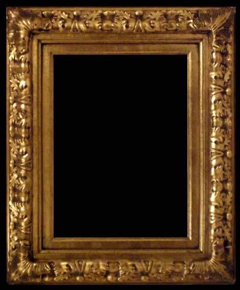 Wooden frame in golden color, 24x36 ins