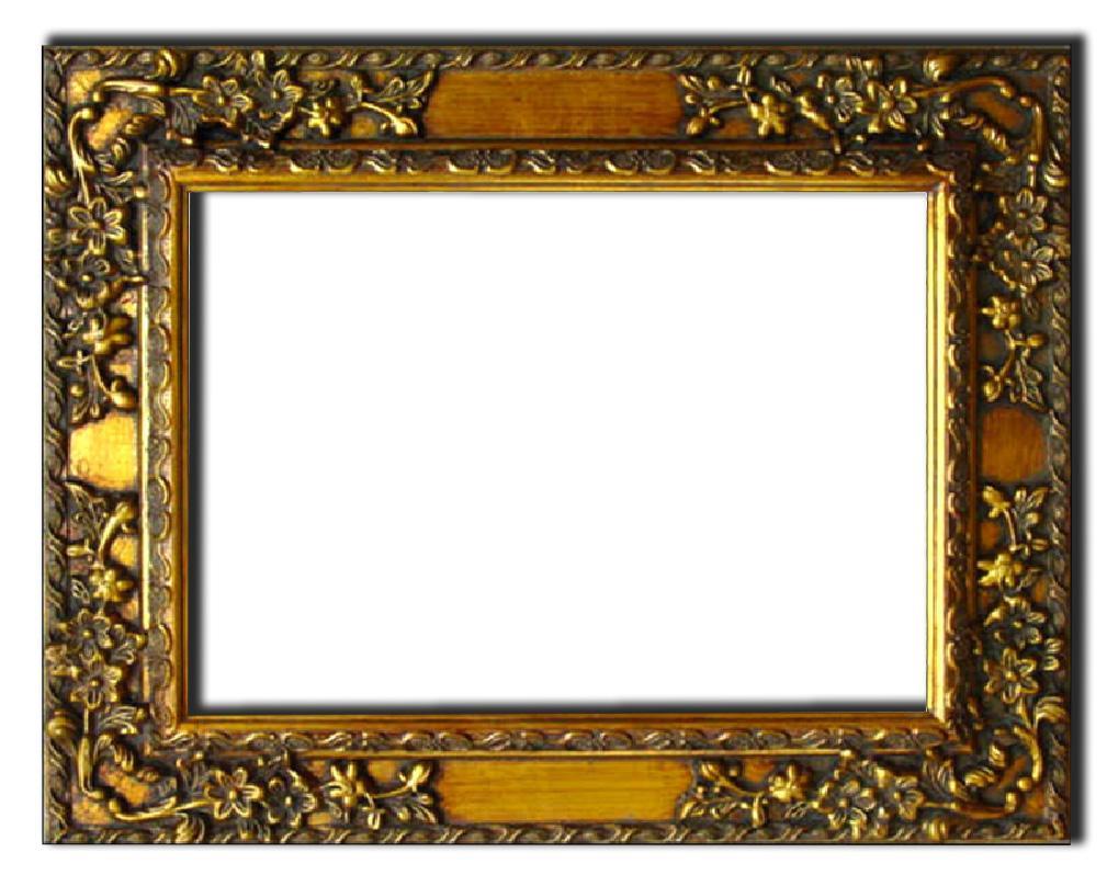Wooden frame in golden color, 24x36 ins or 60x90 cm